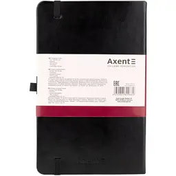 Блокнот Axent Partner Lux 125х195 мм, 96 аркушів, у клітинку, чорний (8202-01-A) - мініатюра 3