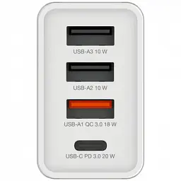 Зарядний пристрій Verbatim USB 30W PD3.0 4-ports white (49701) - мініатюра 3