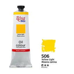 Фарба олійна Жовта світла (506) 100 мл ROSA Studio (4823098537205)