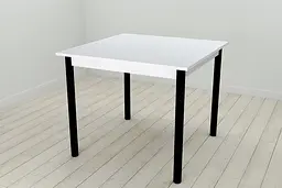 Стіл кухонний Ferrum-decor Агата 75x90x90 Чорний ДСП Біле 16мм (FRD-106263) - мініатюра 2