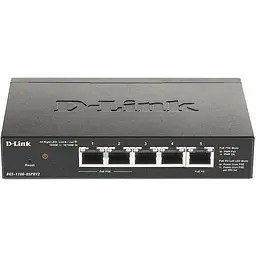 Комутатор DGS-1100-05PD 5xGE, (2xGE, 2xGE PoE, 1xGE PD), EasySmart D-Link teh0018271