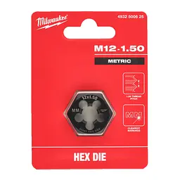 Плашка шестигранна MILWAUKEE, М12-1.50мм - мініатюра 2