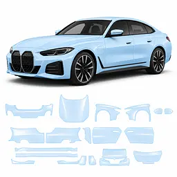 Антигравійна захисна бронеплівка за лекалами для BMW i4 G26 2021- повний кузов