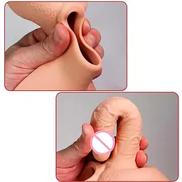 Фаллоімітатор на ремені Lovetoy Vibrating Unisex з вібрацією 13 см Чорний - мініатюра 6