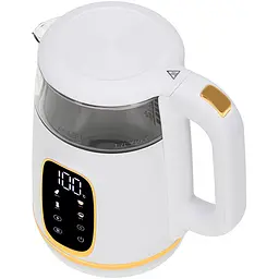 Електрочайник Adler AD 1305 white gold 1850-2200 Вт 1.7 л скло встановлення температури - мініатюра 2