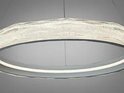 Біла підвісна LED-люстра Diasha 583-600WH, 95 Вт, з пультом, 60 см - мініатюра 2