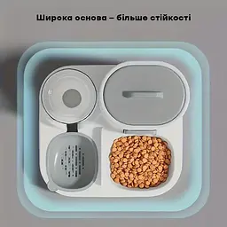 Автоматична годівниця для кішок Pet Feeder 054 з напувалкою, Синій - мініатюра 5