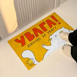 Килим придверний ORNER x Maliunok «Увага!»
