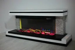 Електричний камін трьохсторонній Binelli Long 3D Bluetooth звук потріскування дров 1500Вт (10081650) - мініатюра 8