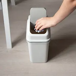 Відро для сміття MBM My Home з кришкою 10 л сіре (BIN-12 10L GRAY) - мініатюра 10