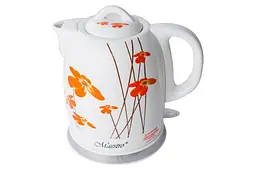 Електрочайник керамічний Maestro MR-066-Red-Flowers 1.5л 1500 Вт білий - мініатюра 2
