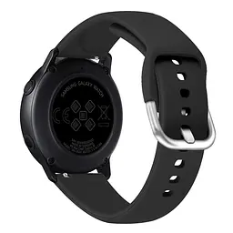 Силіконовий ремінець Watchbands чорний для Samsung Galaxy Watch Active 2 - розмір L (WB0021NORMALBLACKA2) - мініатюра 2