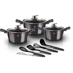 Набір посуду 10 предметів Berlinger Haus Metallic Line Carbon Pro Edition (BH-6919)