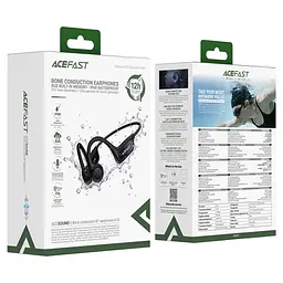 Бездротові спортивні навушники ACEFAST N10 bone conduction BT earphones, IP68, Black - мініатюра 6