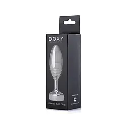Металева анальна пробка DOXY Butt Plug RIBBED, ребриста, діаметр 3,3 см - мініатюра 5