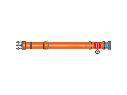 Нашийник для тварин WAUDOG Waterproof пластиковий фастекс XXL Ш 40 мм Д 46-70 см помаранчевий (25104) - мініатюра 3