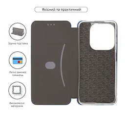 Чехол-книжка для Infinix Hot 40i, G-Case, синий, кожаный чехол-книга из экокожи (PU) и TPU, с магнитом, с подставкой и вместительным кардхолдером, противоударный, защита всего корпуса, ArmorStandart (ARM79051) - мініатюра 3