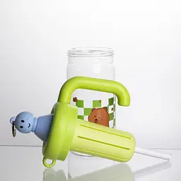 Скляна пляшка для води Capybara із ситечком 750 мл, лаймова Yiwu HP-GM-25 - мініатюра 3