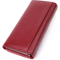 Елегантний гаманець у два складення з натуральної шкіри ST Leather 23065 бордовий - мініатюра 2