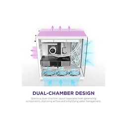 Корпус для ПК NZXT H9 Flow Dual-Chamber All White (CM-H92FW-01) - мініатюра 6