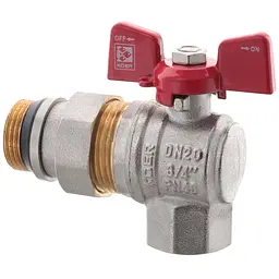 Кран з американкою 3/4" "антіпротечка"Koer KR.228-Gi кутовий KR0194 - мініатюра 2