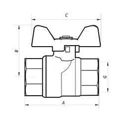 Кран кульовий Nolf 3/4" прямий №712 (NF2946) - мініатюра 2