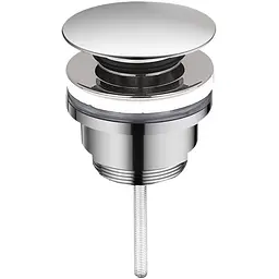 Донний клапан для раковини VBI chrome click-clack універсальний VBI-059000CH, Хром