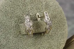 Сережки Xuping Jewelry романтик 1.7 см сріблясті - мініатюра 2