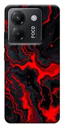 TPU чохол Demsky Black red marble для Xiaomi Poco M7 Pro 5G
