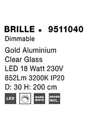 Підвіс Nova Luce BRILLE 9511040 - мініатюра 6