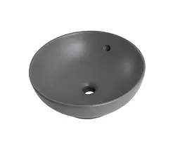 Умивальник накладний Mixxus Premium Topper-0201 410x410x165 мм з переливом MP6649, Графит - мініатюра 8