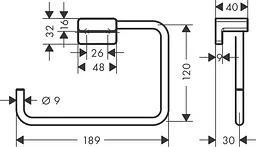 Кільце для рушника Hansgrohe AddStoris Polished Gold Optic 41754990 Золотий - мініатюра 2