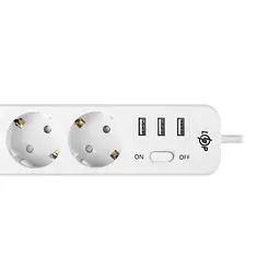 Мережевий фільтр LogicPower Premium LP-X3 USB 2200 Вт White 2 м - мініатюра 3