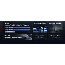 WiFi-адаптер Cudy WiFi WU5400, AX5400 Tri-Band Wi-Fi 6 / 6E (WU5400) - мініатюра 9