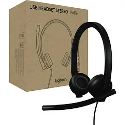 Комп'ютерна гарнітура Logitech H570e Stereo USB-C Black (981-001431) - мініатюра 6