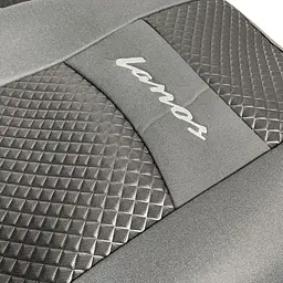 Чохли для сидінь модельні на Daewoo Lanos / Sens Горби комплект Чорний ромб - мініатюра 5
