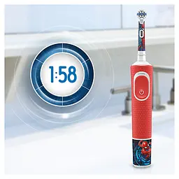Електрична зубна щітка Oral-B Kids Spiderman D100.413.2K - мініатюра 5