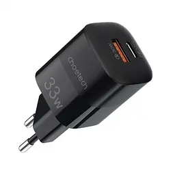 Зарядний пристрій 1хUSB-C+1xUSB 33W PD QC3.0 PD5006 чорний Choetech