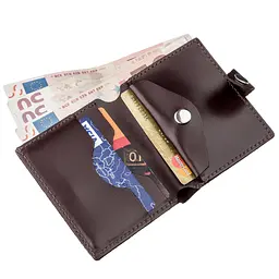 Чоловічий шкіряний гаманець SHVIGEL 10х8,5х1 см acs0015042 - мініатюра 3