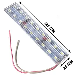 Підсвічування салону діодне подвійне Призма алюміній 12V - 12 см 2А 18LED Біле світло (5630) - мініатюра 2