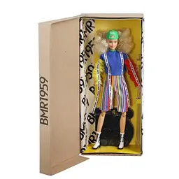 Коллекционная кукла Barbie BMR 1959 кучерявая блондинка (GHT92) - мініатюра 7