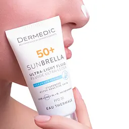 Засіб від засмаги Dermedic Sunbrella Ультралегкий захисний флюїд SPF 50+ Для судинної та гіперактивної шкіри 40 мл (5901643177584) - мініатюра 4