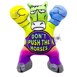 Игрушка мягконабивная Лошадь на липучках 22 см (DON`T PUSH THE HORSES зеленый)