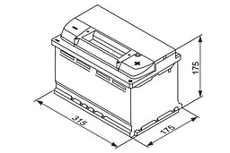 Акумулятор Bosch S4 EFB 75 Ah EN 730A (0 092 S4E 100) - мініатюра 5