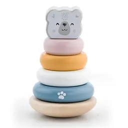 Розвиваюча іграшка Viga Toys Пірамідка PolarB Білий ведмідь (44005) - мініатюра 1