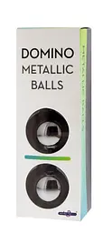 Вагінальні металеві кульки Domino Metallic Balls, Chrome Black - мініатюра 4