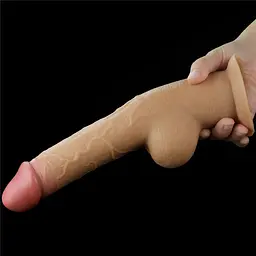 Реалістичний силіконовий фалоімітатор 9.5'' DUAL LAYERED LOVETOYS 66-LV411031 99192 - мініатюра 7