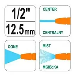 Зрошувач-пістолет Flo 3 режима 1/2" (89189) - мініатюра 2