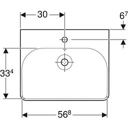 Раковина Geberit Smyle Square 60x48 500.229.01.1, Білий - мініатюра 4
