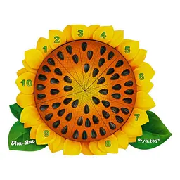 Дерев'яний пазл-вкладиш Соняшник Ubumblebees 3х27х27 см det0012692